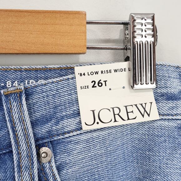 J.Crew 84' Low Rise Distressed Wide Leg Jean Synniva Wash Size 26 Tall NWT - Picture 5 of 10